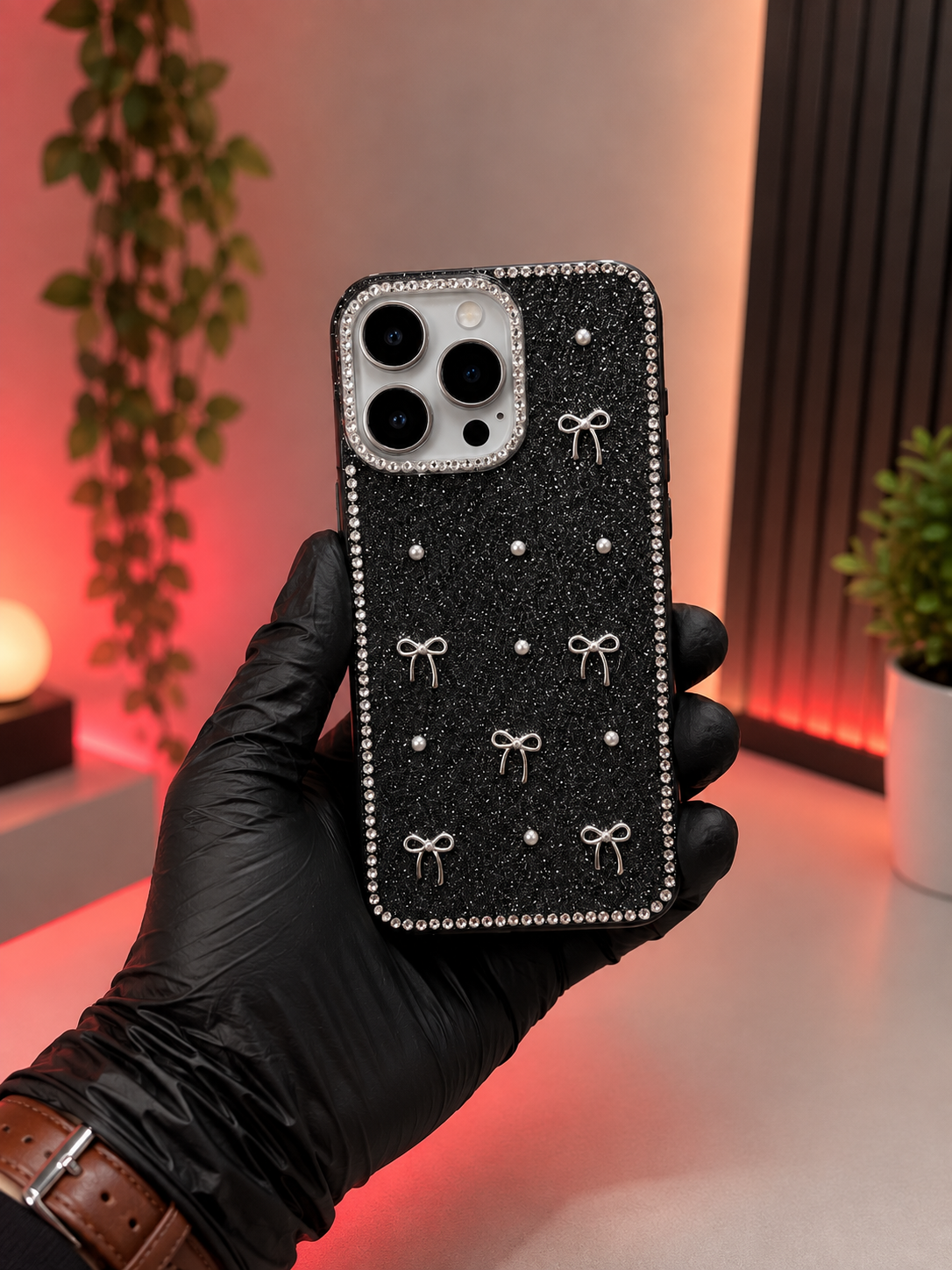 Black Bow iPhone Case - Girlyy Asthetics