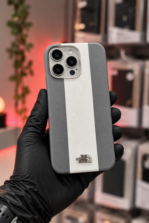 Grey & White iPhone Case – Clean Luxury Aesthetic